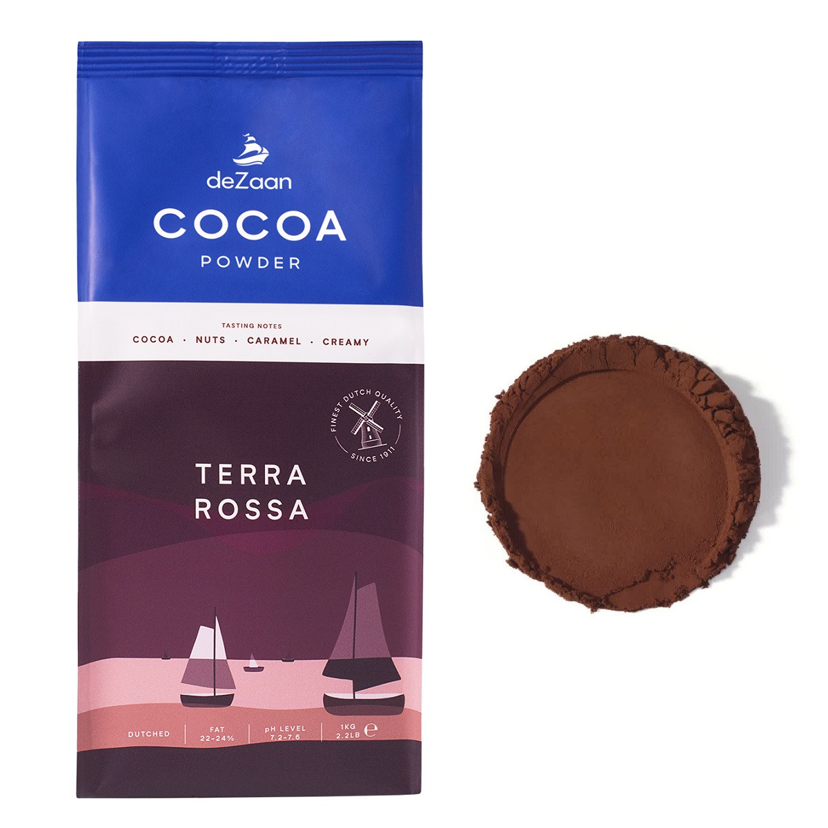 Cacao pudra alcalinizata Terra rossa 22-24% grasime, punga 5kg deZaan