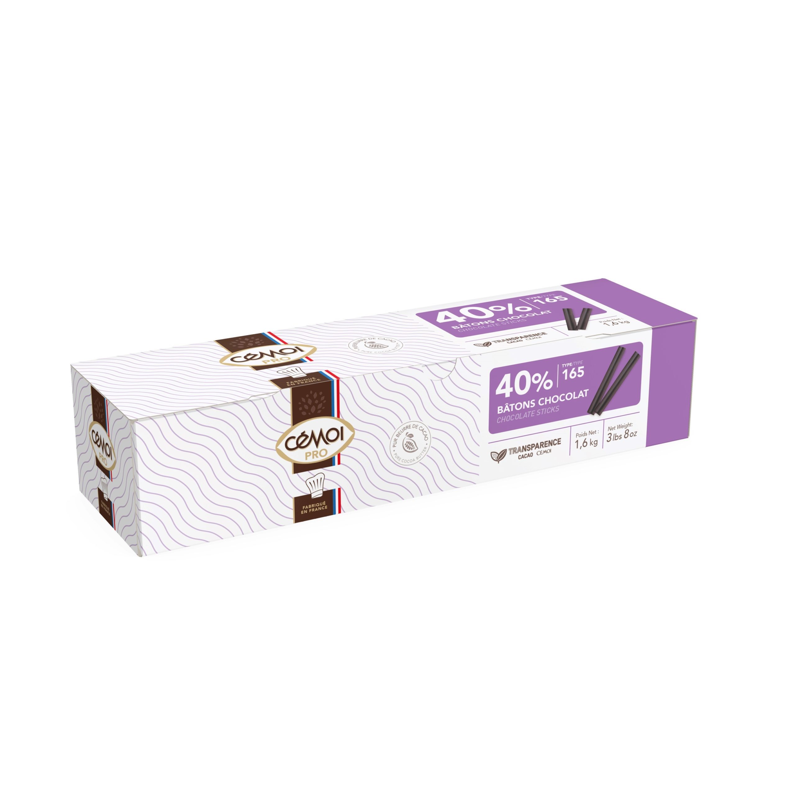 Batoane din ciocolata termostabile 8cm, 40% cacao, 1,6kg 17531 CEMOI