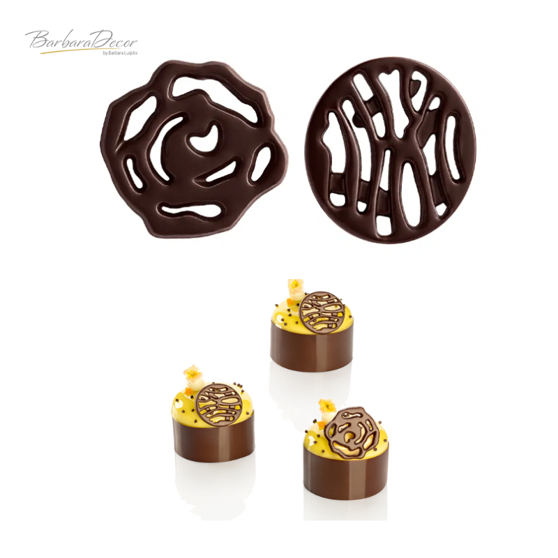 Decoratiuni din ciocolata Filigranes Floral 250buc 0,64kg 33106 BARB
