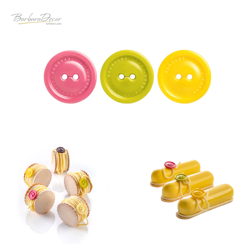 Decorații din ciocolata BUTON colorat 0.220kg 33703 BARB
