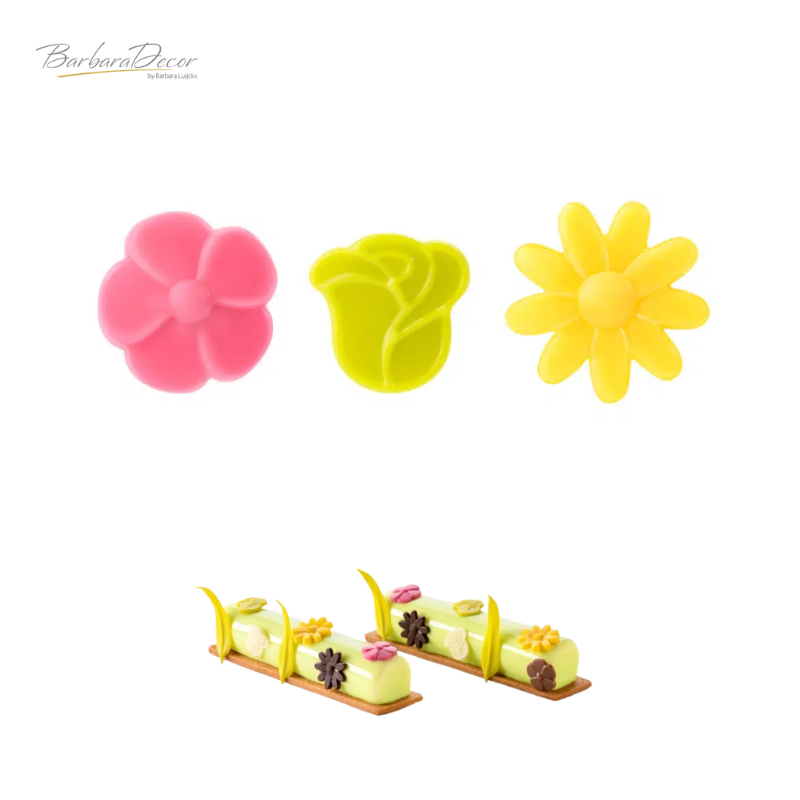Decoratiuni din ciocolata MINI FLOWERS SET 216 buc 0.148 kg 33996  BARB