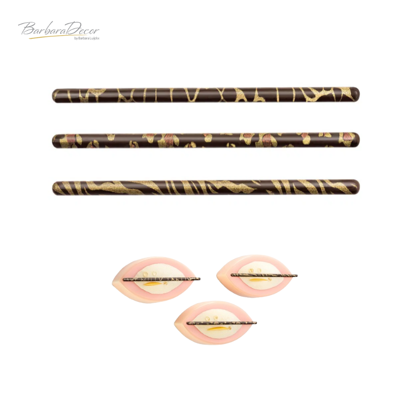 Decoratiuni din ciocolata Pick-up Sticks Dark Set 228buc/cut 0.420kg 33722 BARB