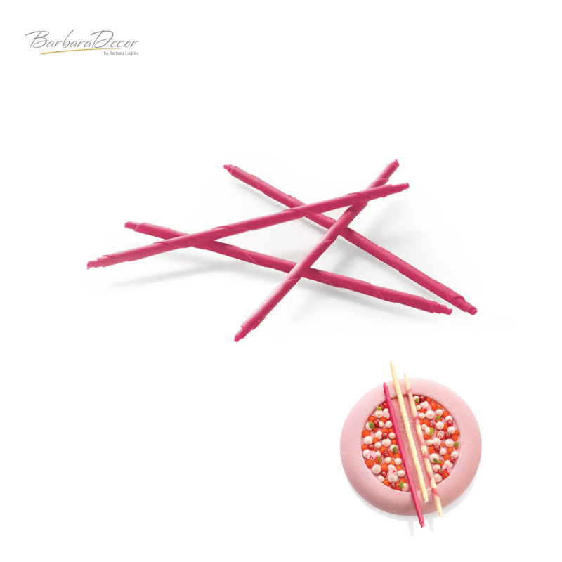 Betisoare din ciocolata Pensils Lychee roz 120buc 0,900 kg 334590 BARB