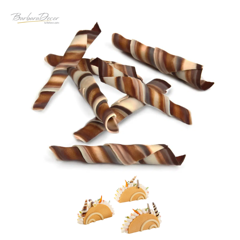 Decoratiuni din ciocolata Twister marble 1 kg 334594 BARB