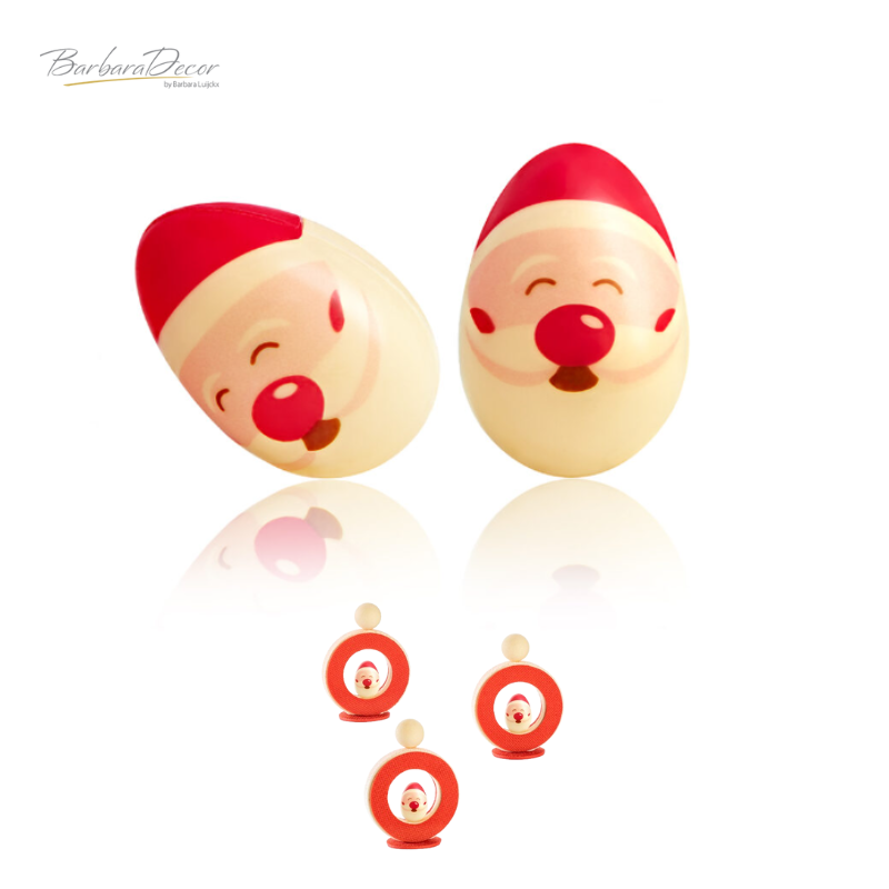 Decoratiuni de ciocolata SANTA 3D 96buc/cut 0.47kg 33771 BARB