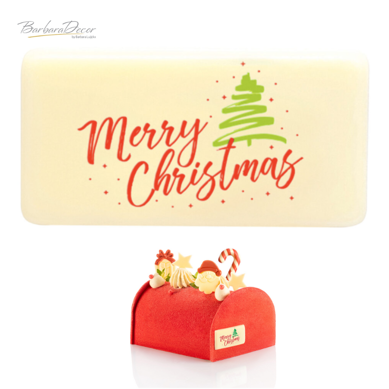 LOGO din ciocolata MERRY CHRISTMAS 20*40  318 buc 0.690kg 33724 BARB