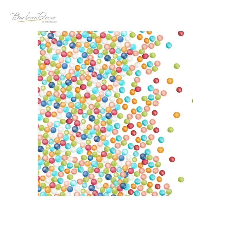 Mergeluse  din zahar MIX de PERLE COLORATE 1mm 1.8kg  009663 BARB