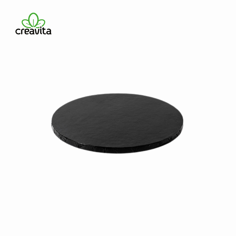 Platforma tort rotunda neagra  Ø25,50xH 0,6 cm GustaPro