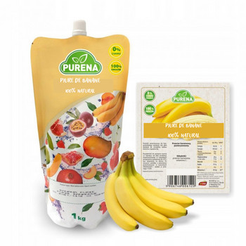 Piure de banana 100% 1kg PURENA