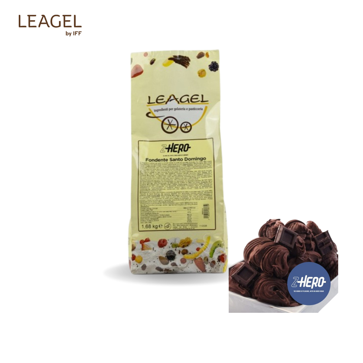Baza ciocolata ZHERO FONDENTE SANTO DOMINGO 1,68 kg 128501