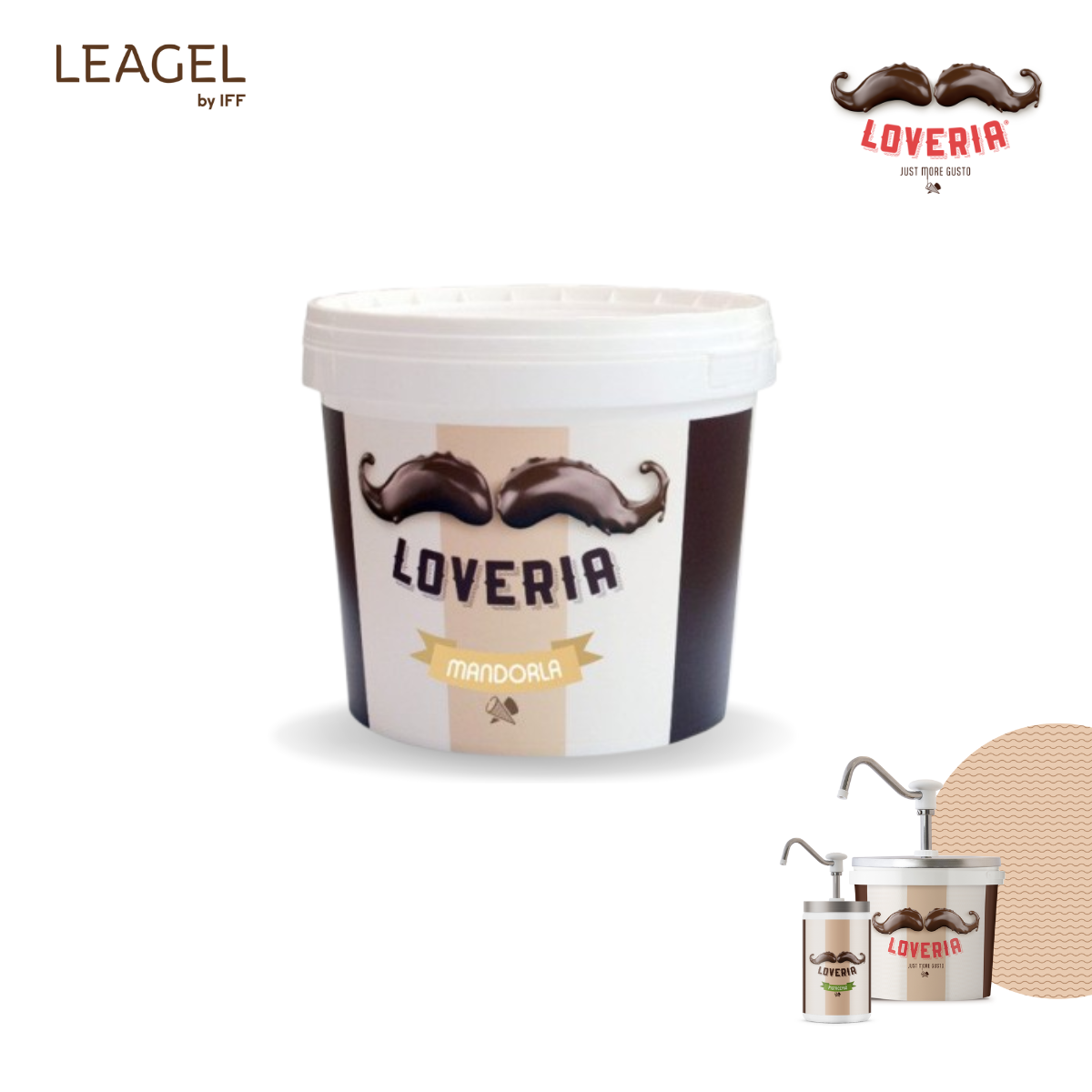 Crema cu migdale Loveria Almond pentru inghetata si deserturi 5.5 kg, 233801 Leagel