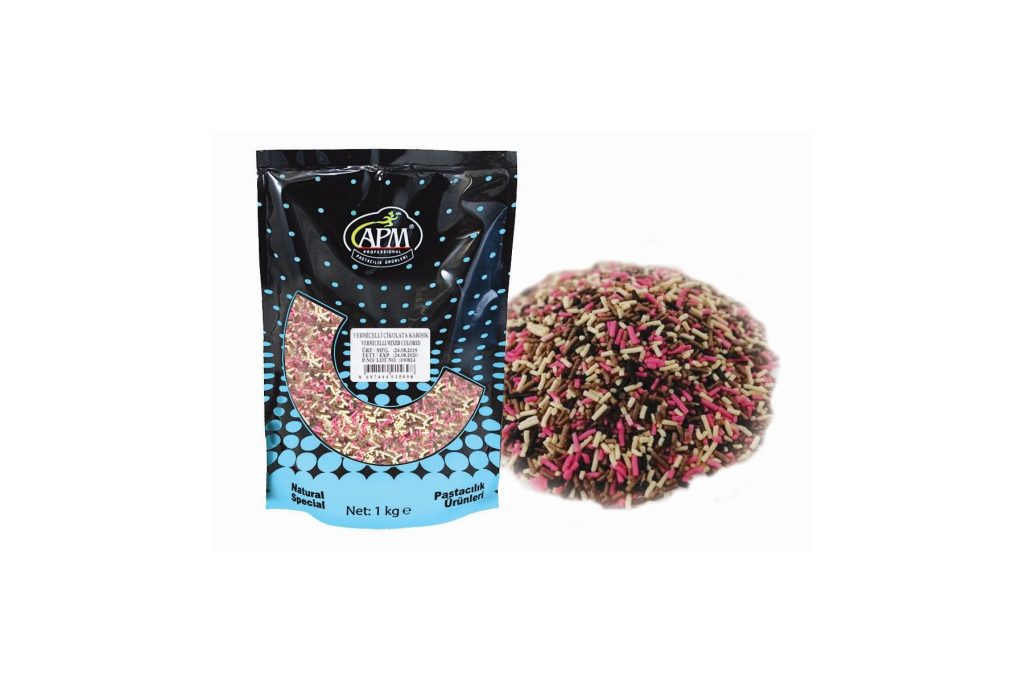 Decoratiuni vermicelli ciocolata mix color 1kg  APM