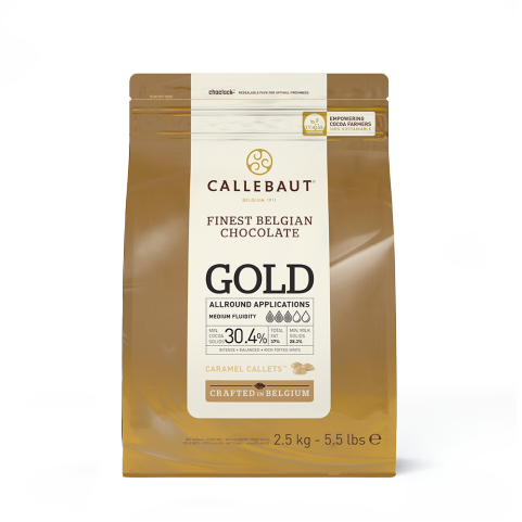 Ciocolata alba cu caramel 2,5kg Callebaut